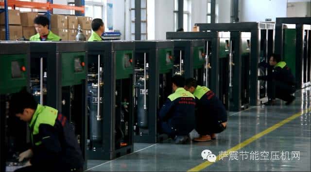 薩震節(jié)能空壓機工廠組裝線