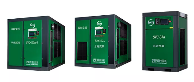 薩震參加南通國際紡織展的永磁變頻節(jié)能空壓機